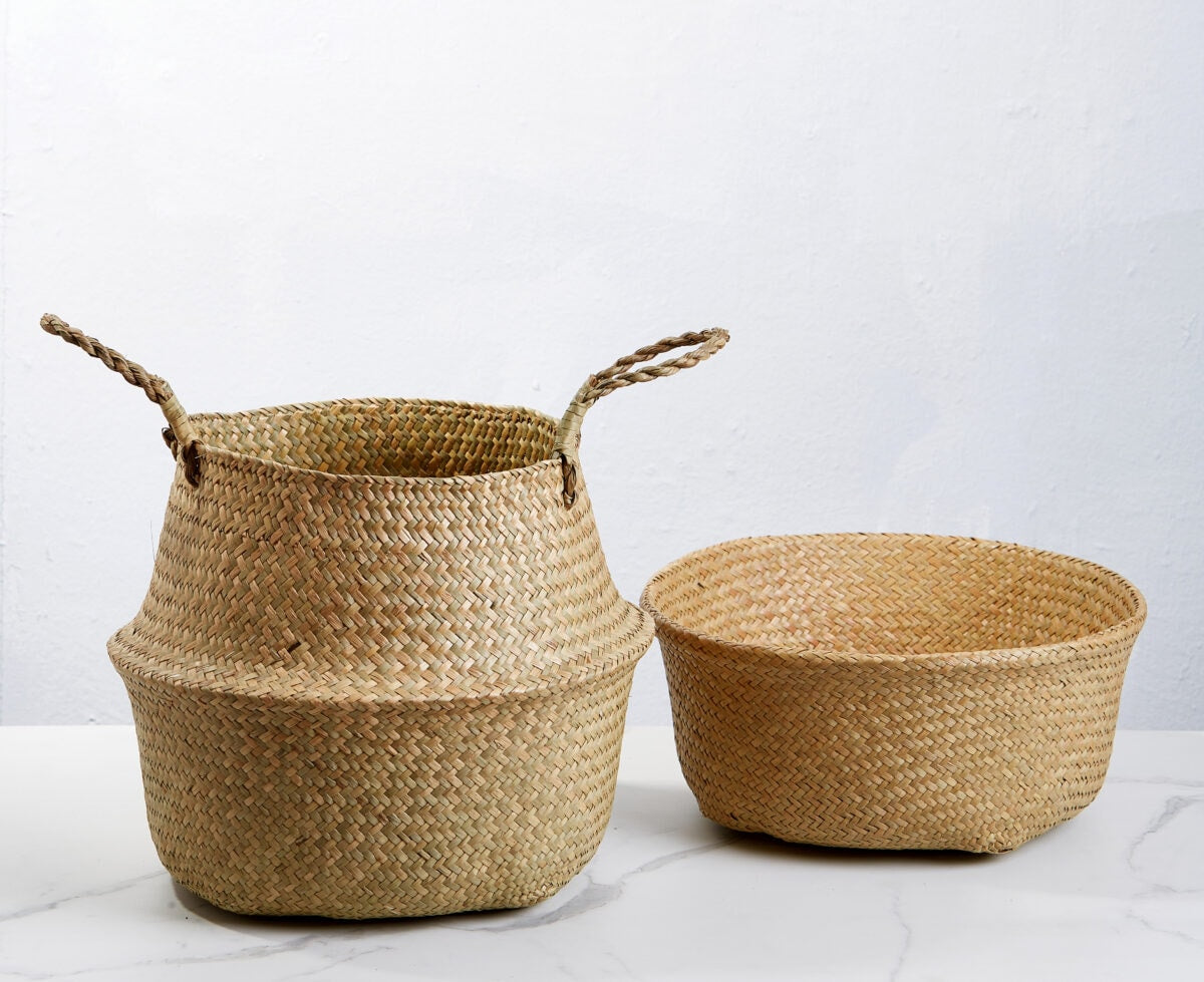 Seagrass Woven Belly Baskets