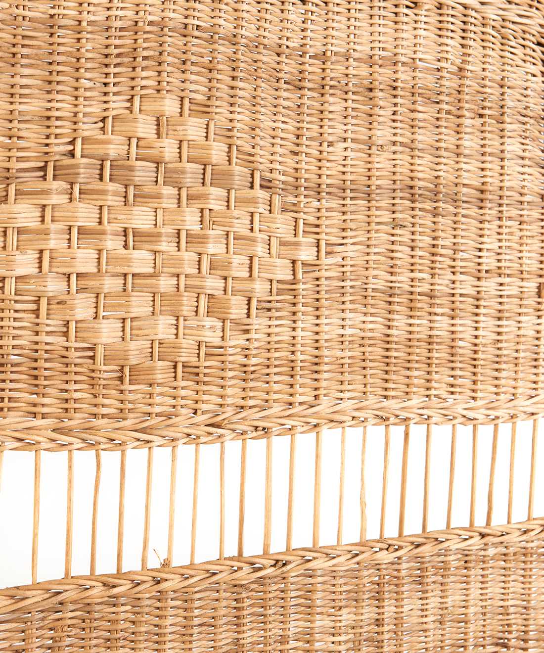 Malawi Furniture Original Headboard cane weave wave