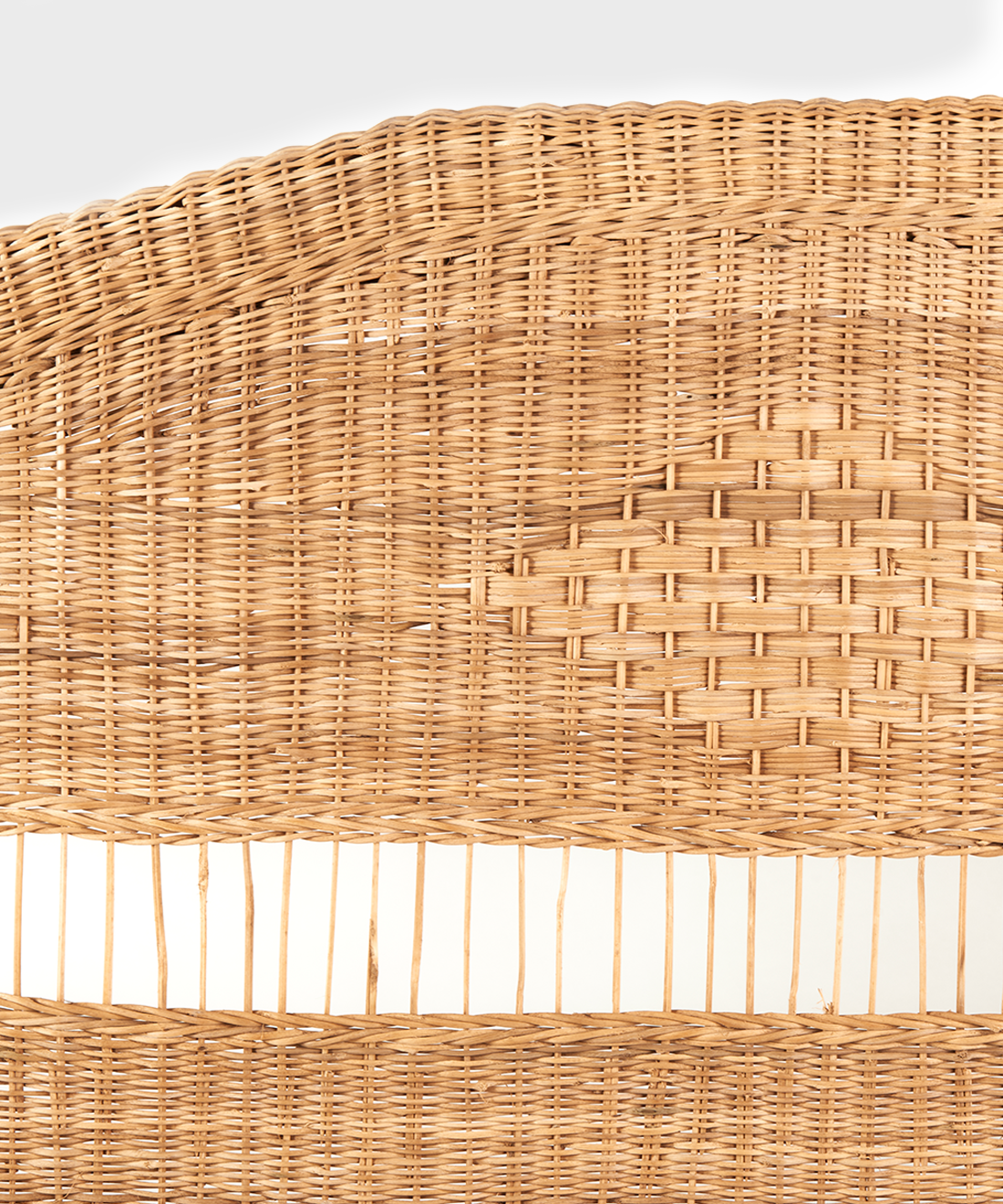 Malawi Furniture Original Headboard cane weave wave
