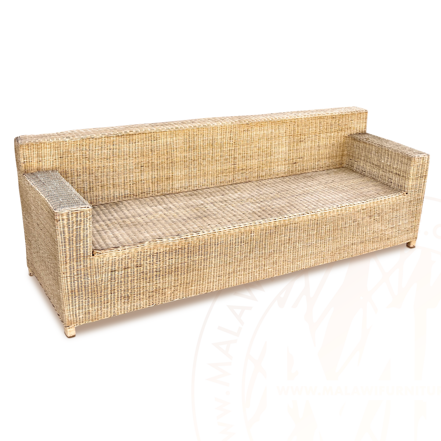 BOX Malawi Couch – Three Seater hand weaved woven rattan cane chair malawi patio outdoor