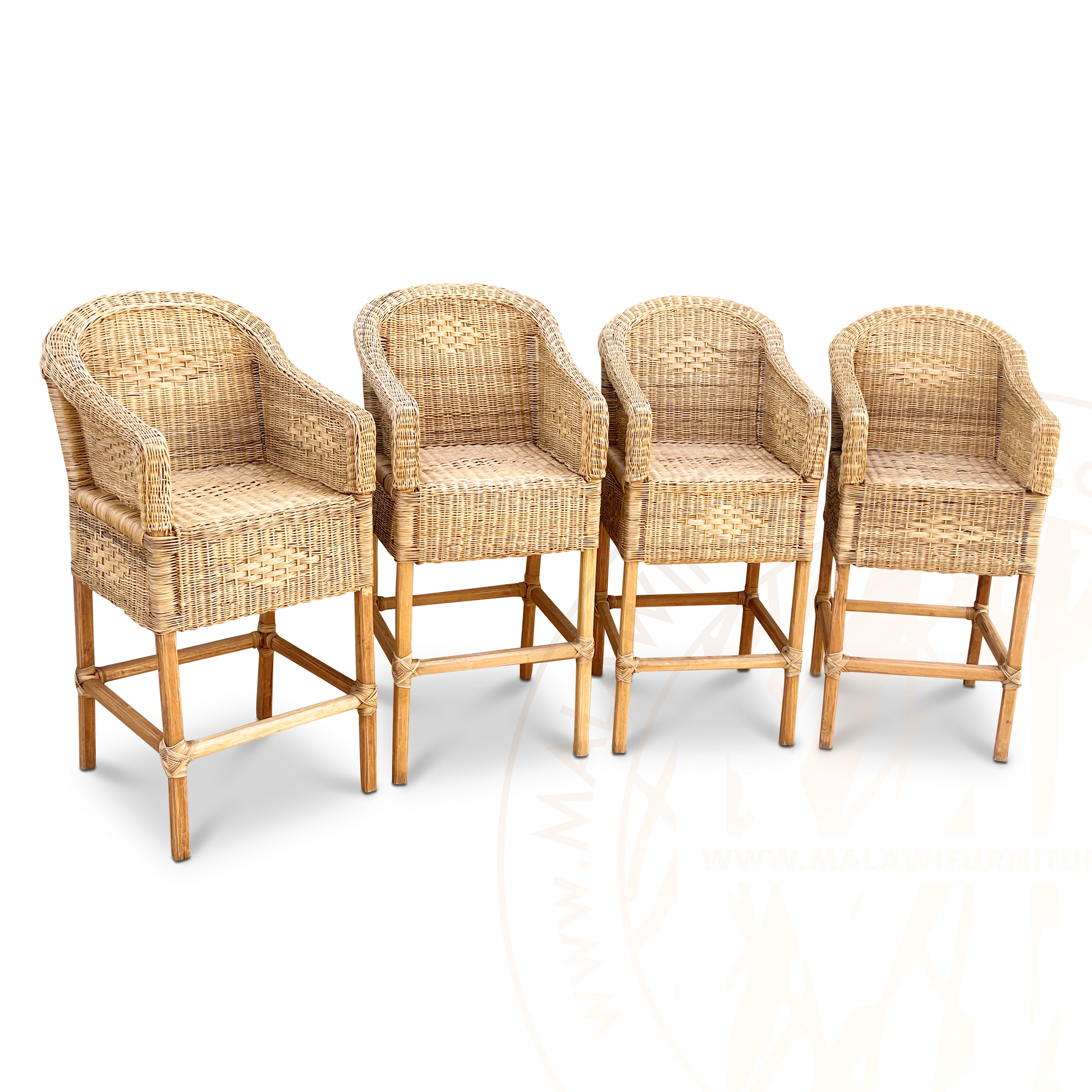 four Classic Bar Stools Chairs with Arms luxury