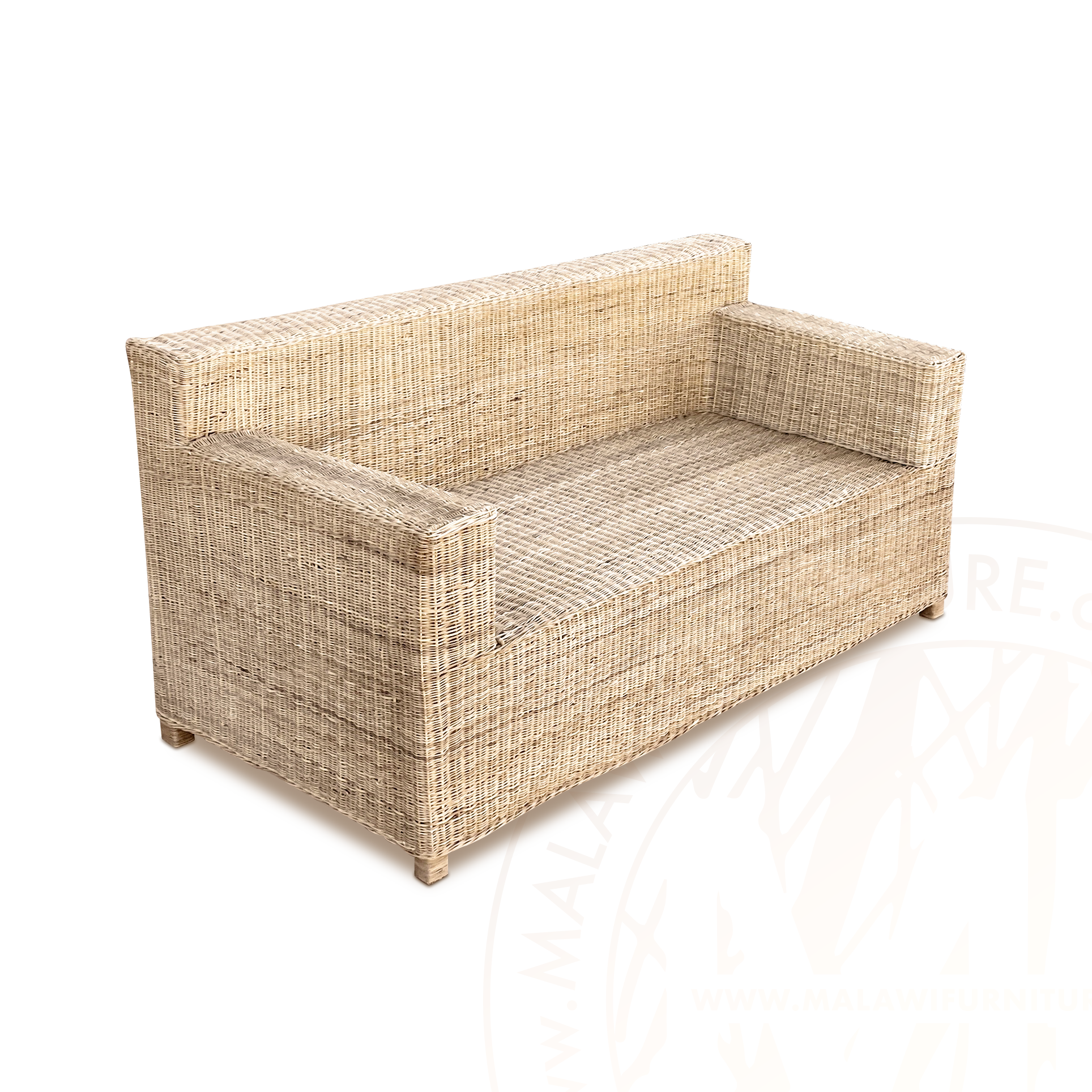 BOX Malawi Couch β Two Seater hand weaved woven rattan cane chair malawi patio outdoor