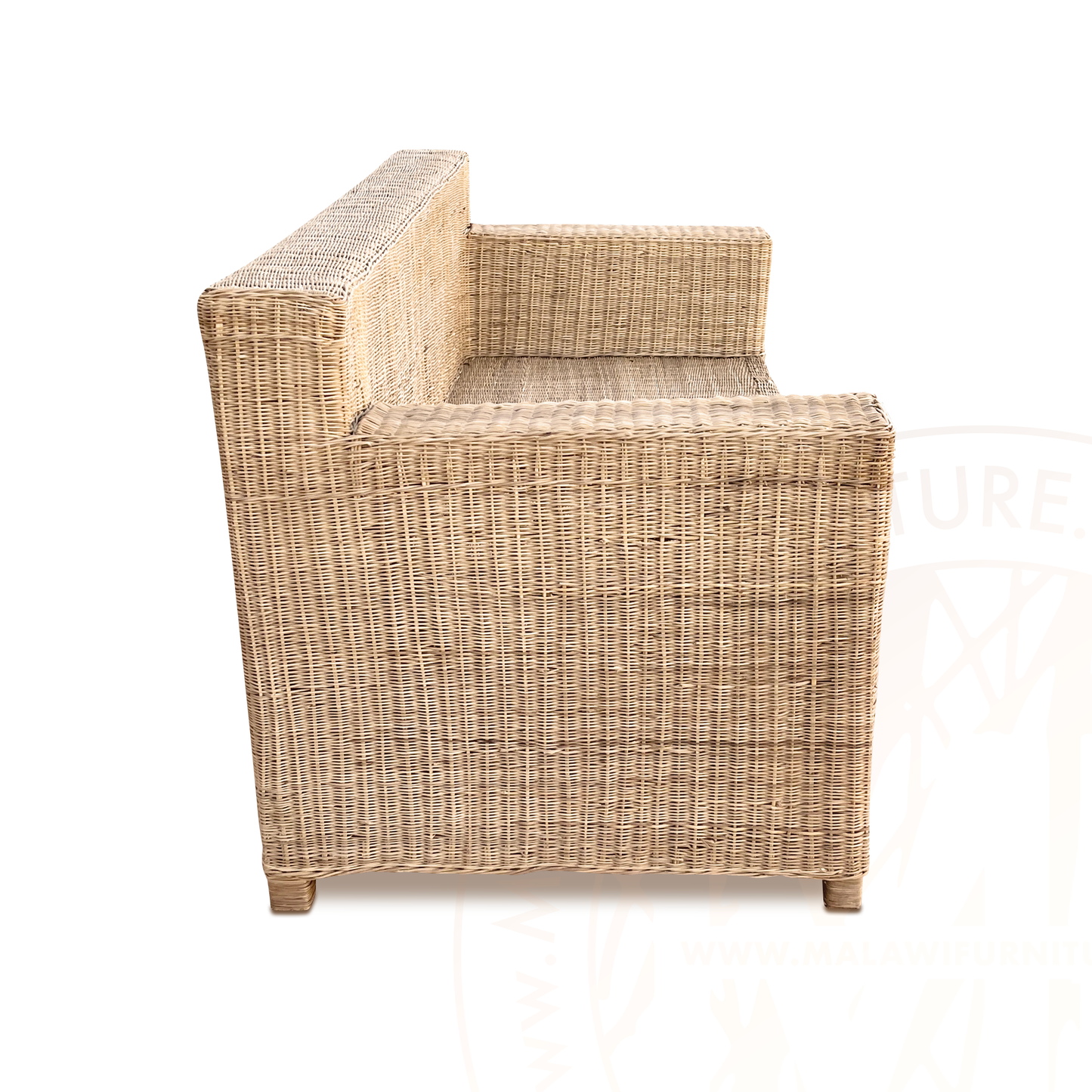 BOX Malawi Couch β Two Seater hand weaved woven rattan cane chair malawi patio outdoor