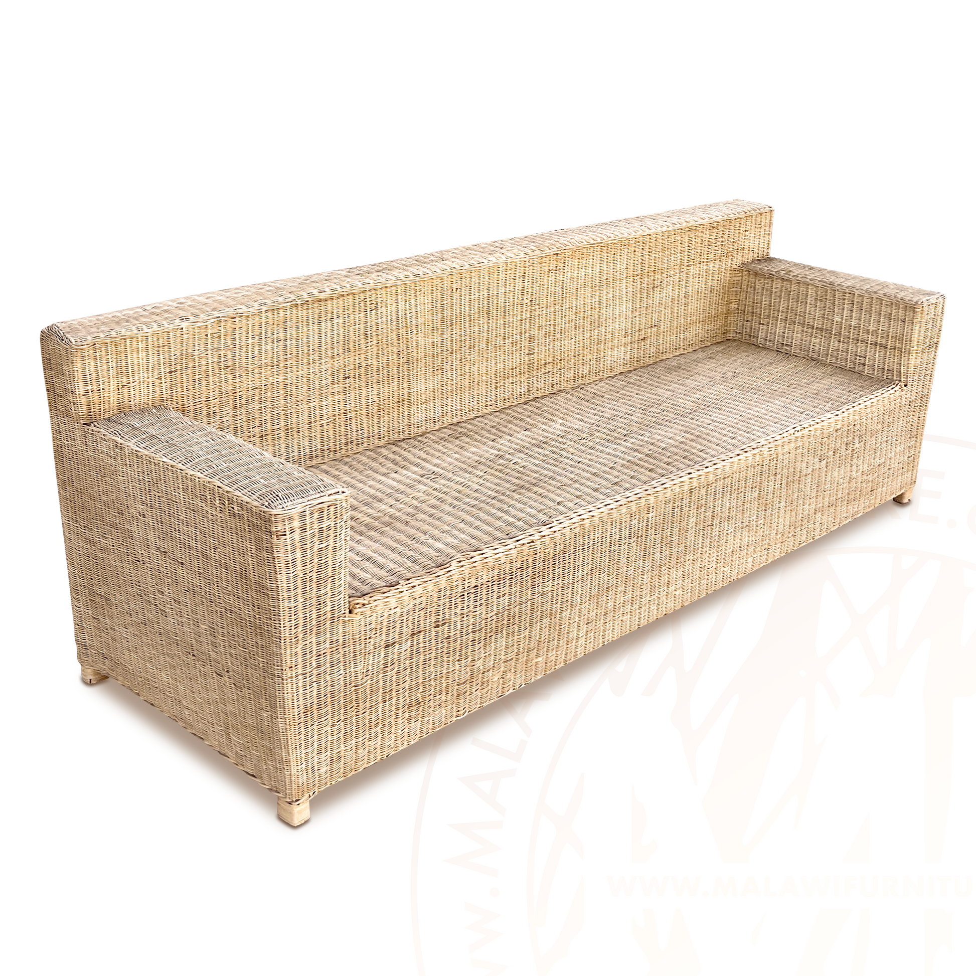 BOX Malawi Couch – Three Seater hand weaved woven rattan cane chair malawi patio outdoor