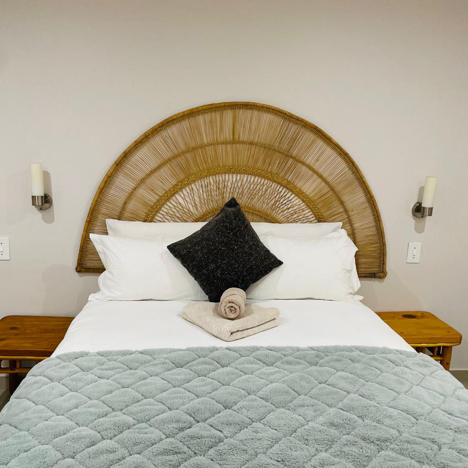 Malawi Halfmoon headboard handmade weaved cane rattan woven