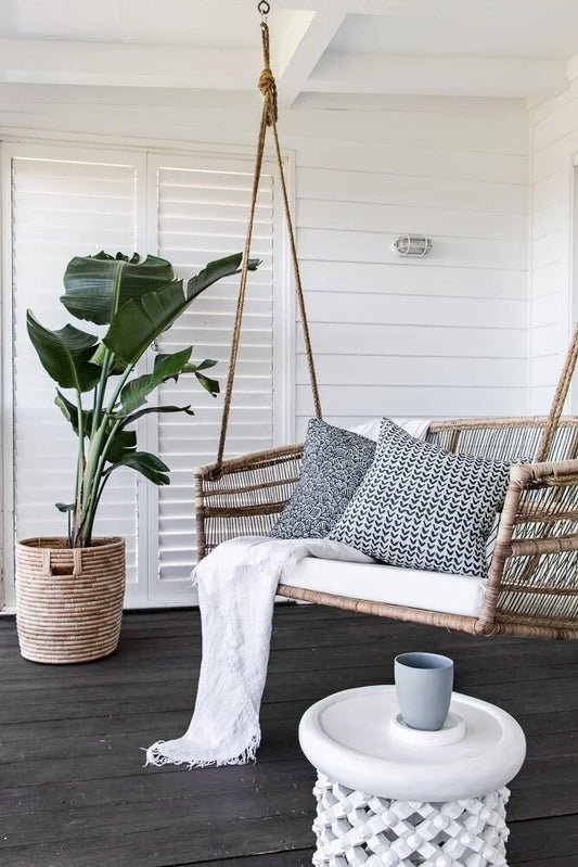 Malawi hanging love seat two seater swing chair