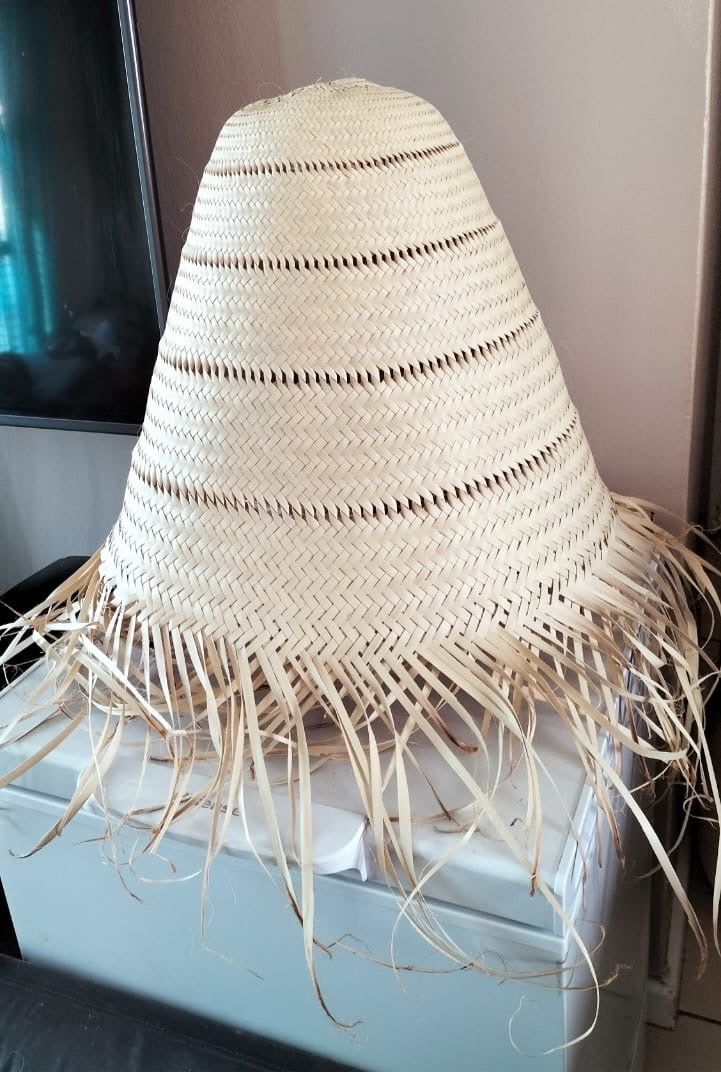 Moyana lampshade pendant ilala grass cane malawi weave