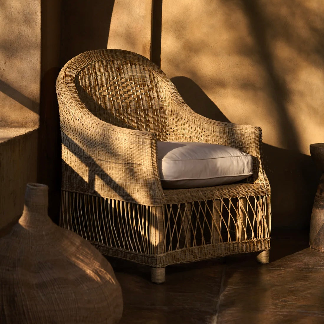 Karoo safari malawi chair couch single one seater cane rattan