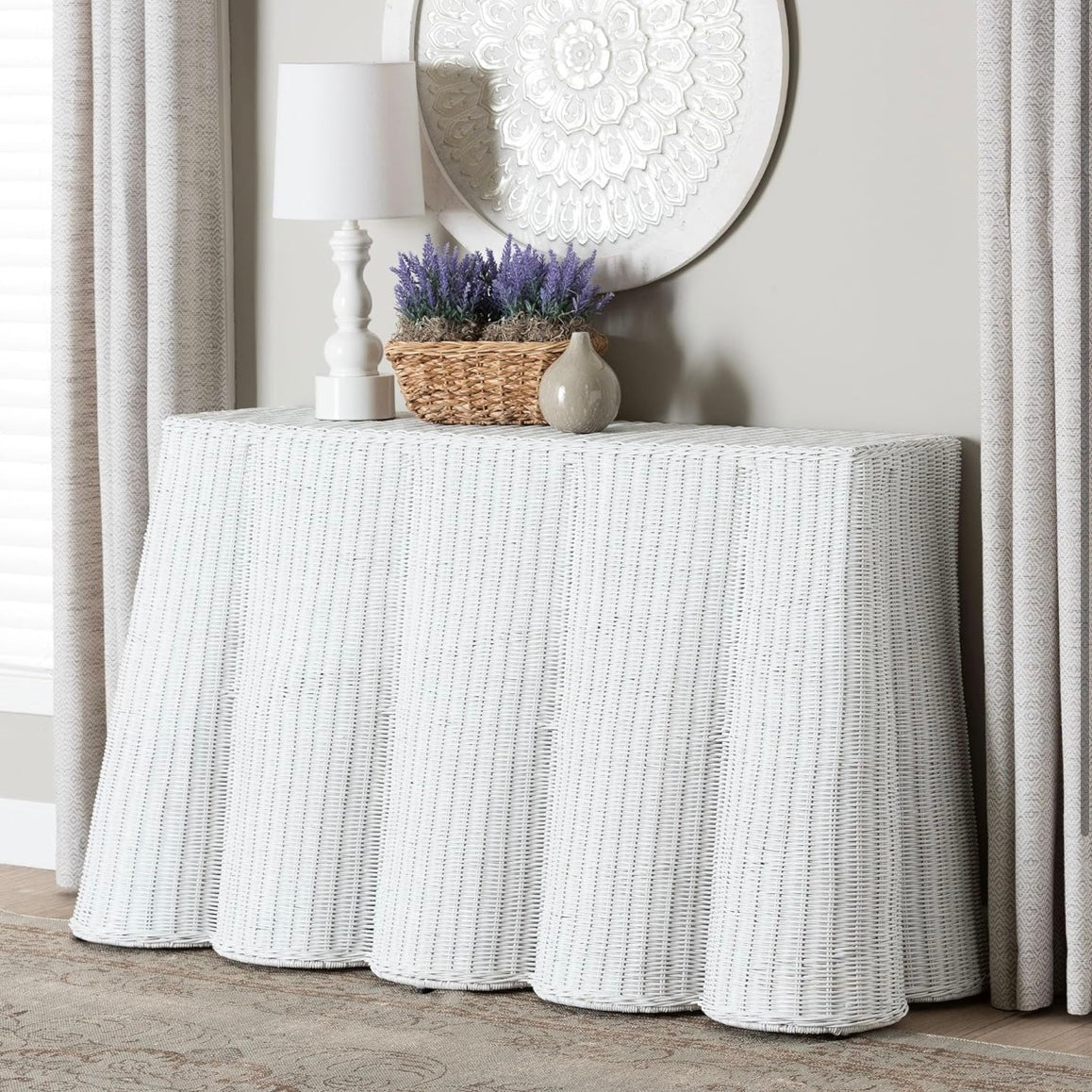 Scalloped Console Table