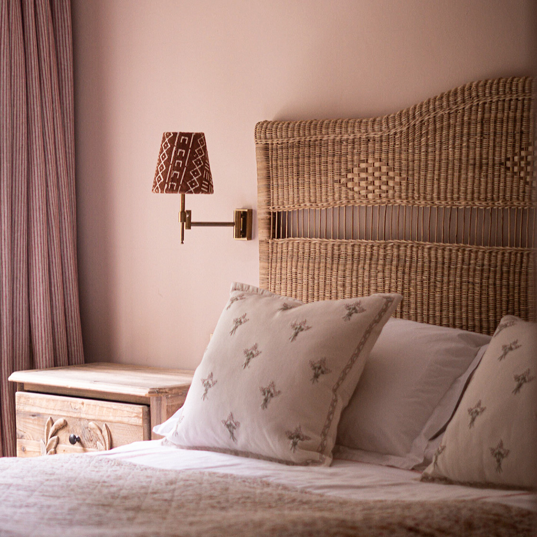 Malawi Furniture Original Headboard cane weave wave