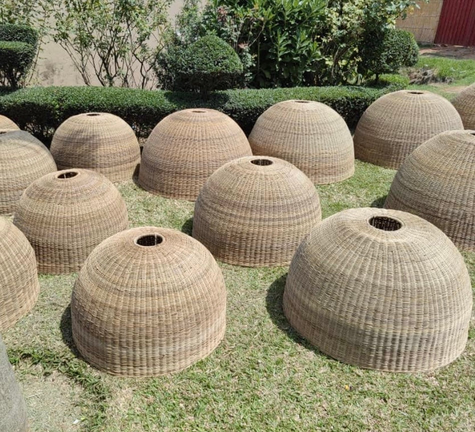 Solid weave dome pendant lampshade malawi