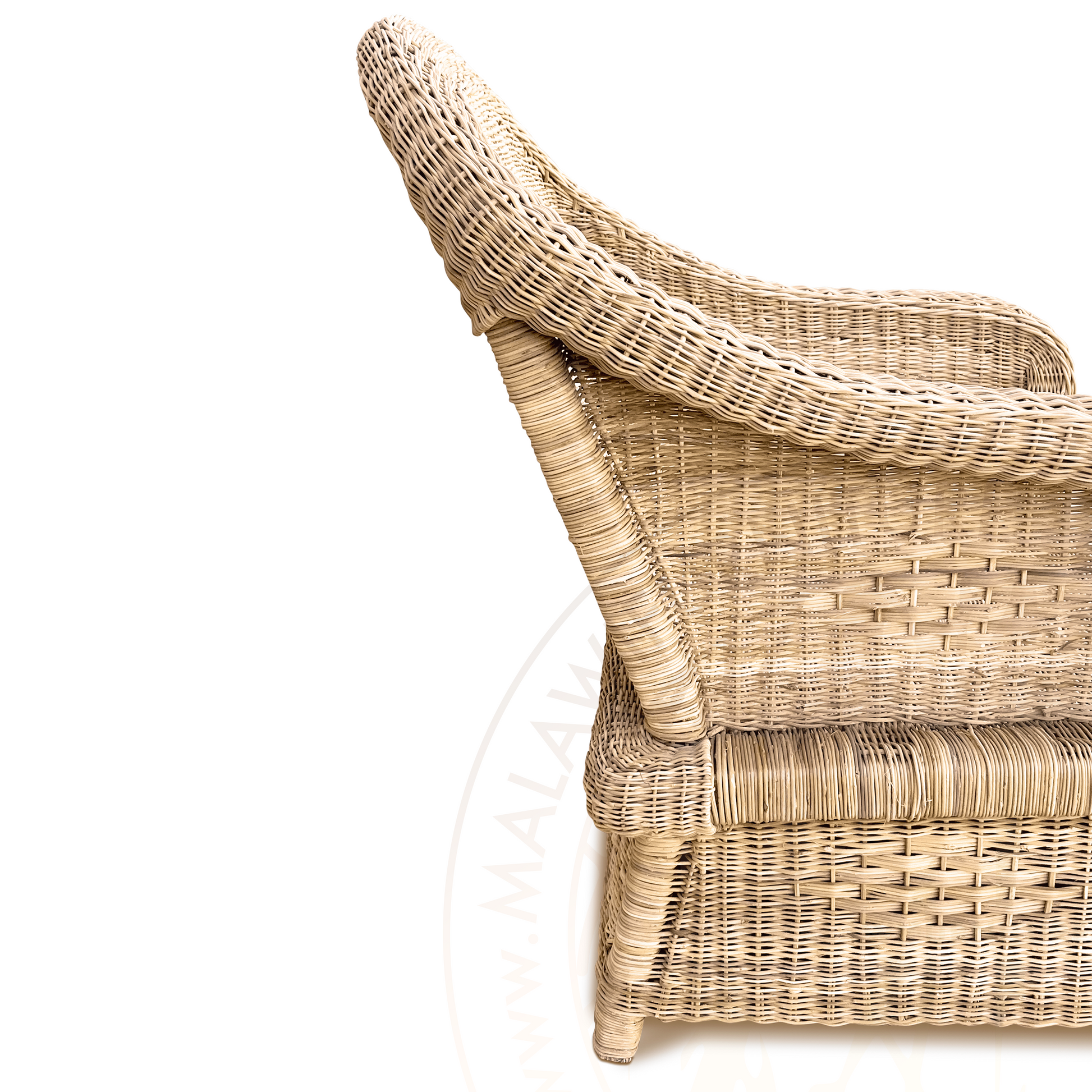 Malawi Classic Lounger outdoor patio sun bed recliner cane