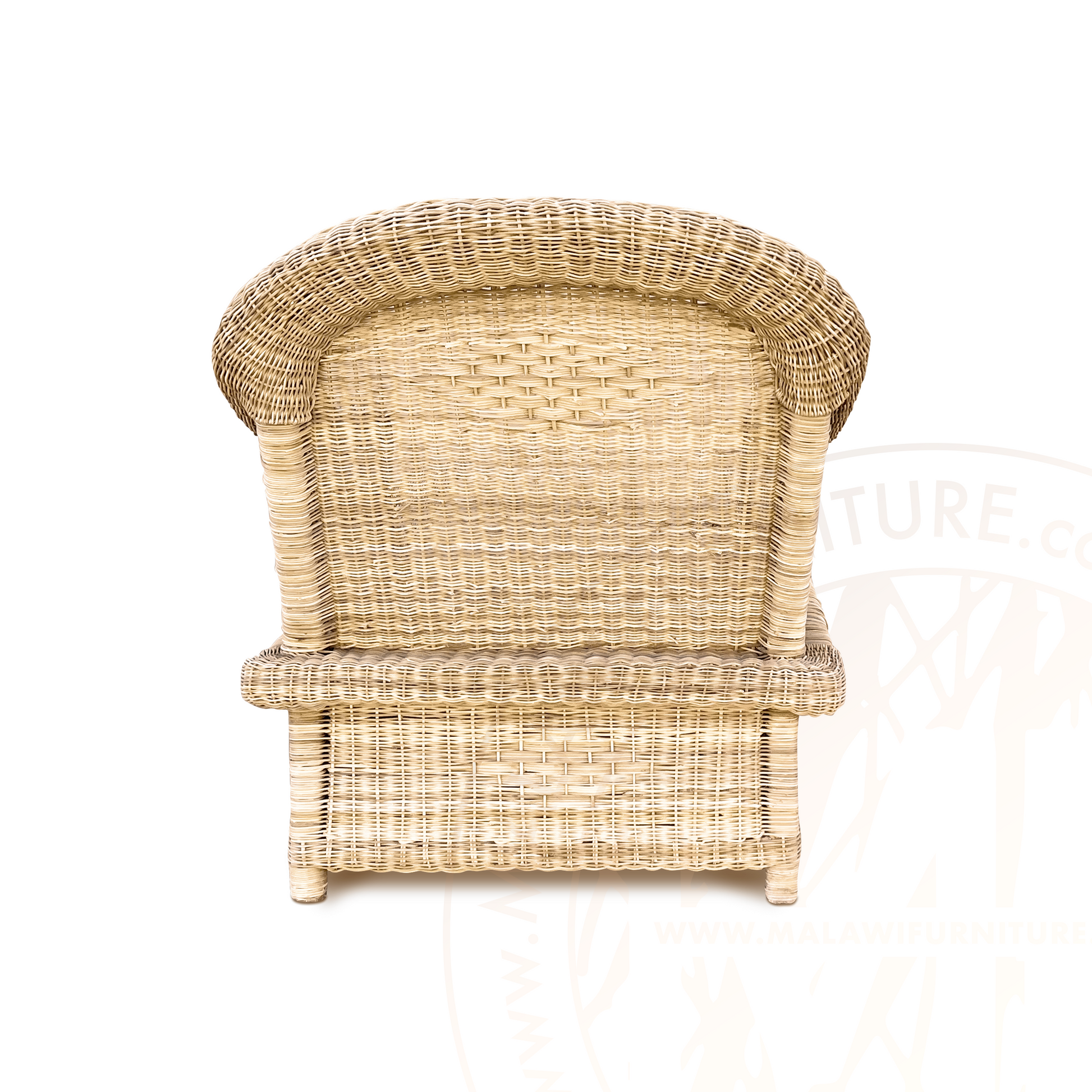 Malawi Classic Lounger outdoor patio sun bed recliner cane