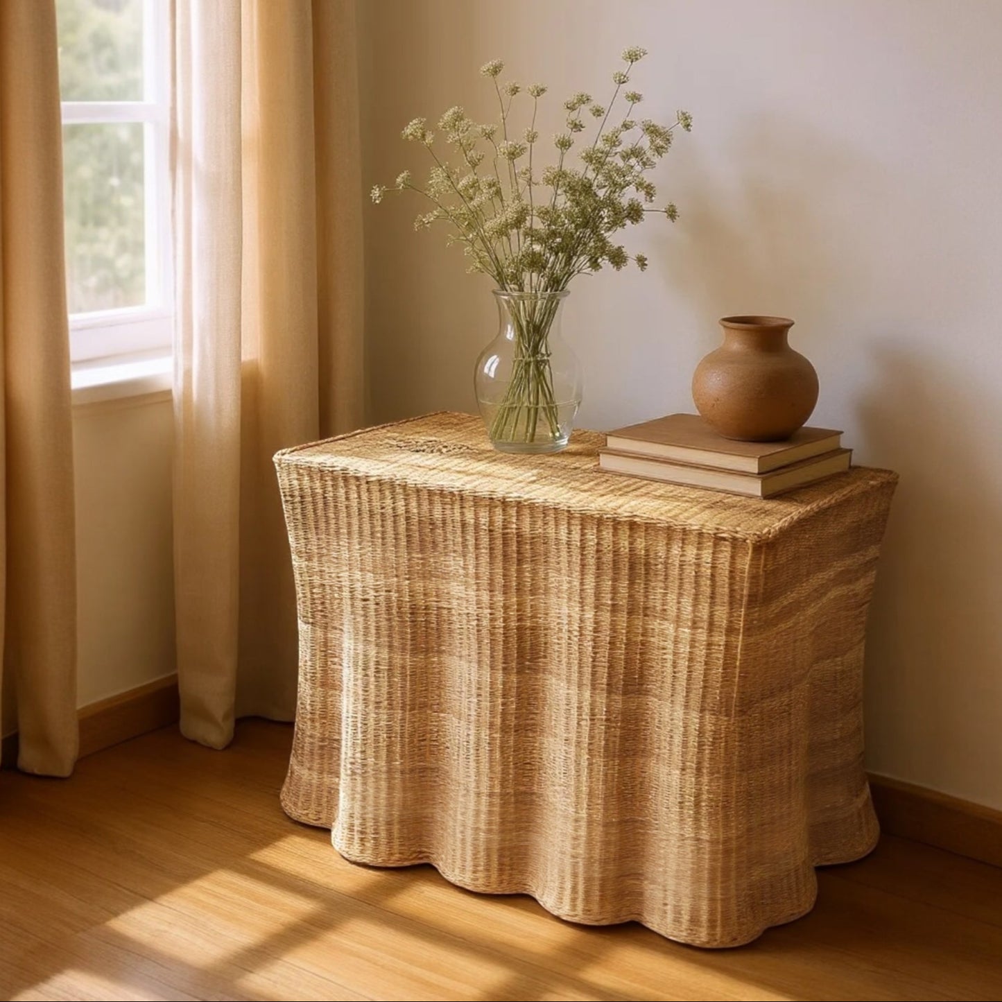 Scalloped Console Table