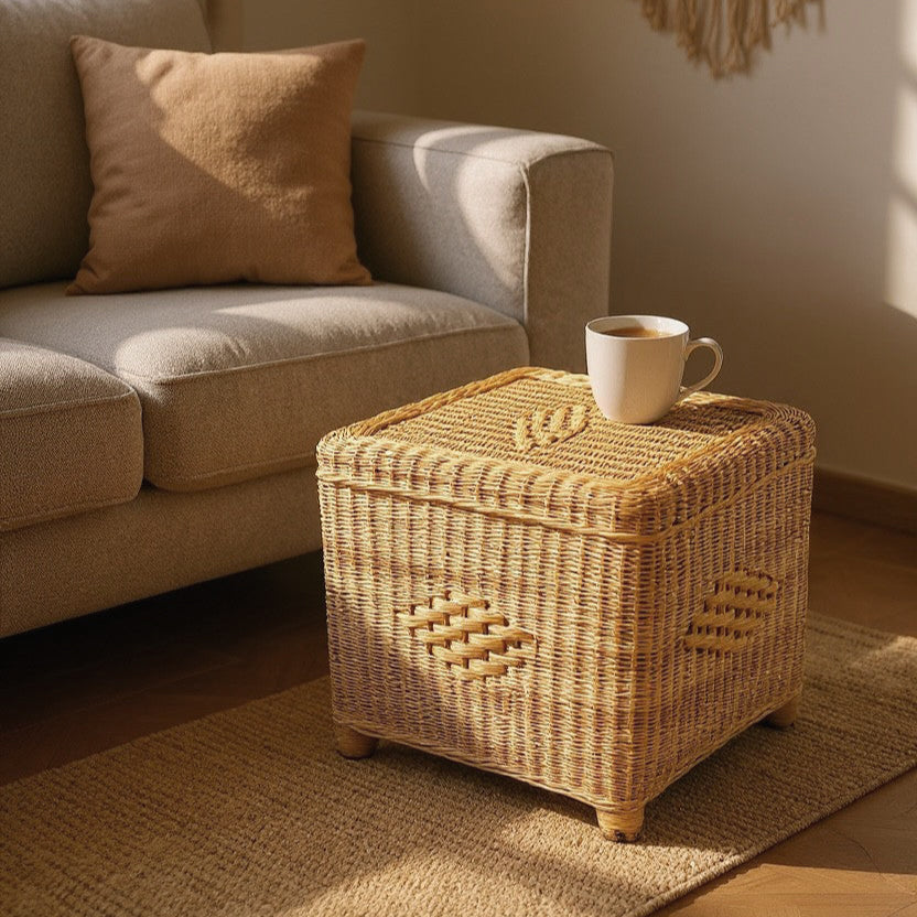 Classic Malawi Side Table Malawi furniture hand weaved natural hand made