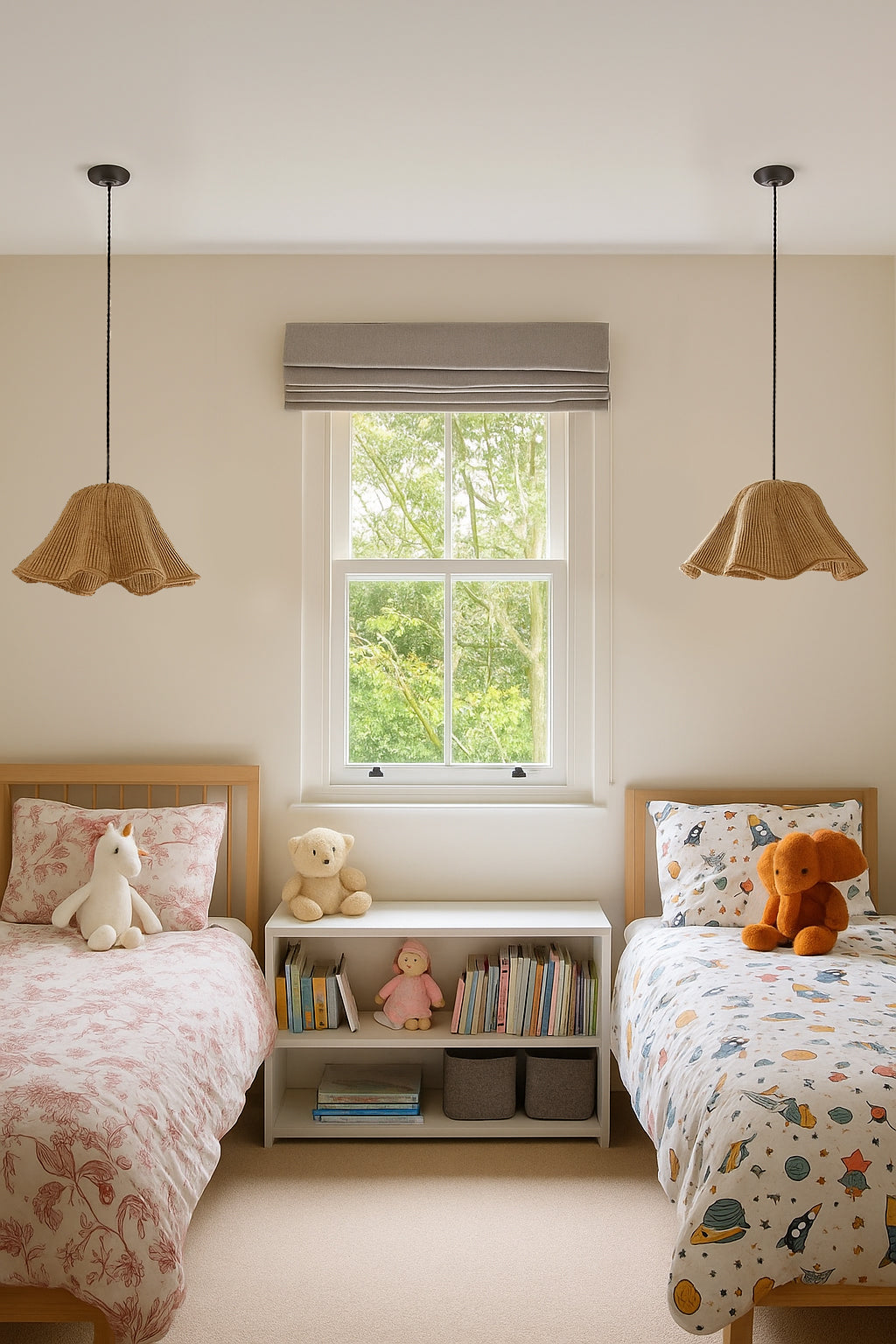 Malawi Furniture Wonky Lampshades in Kids Room