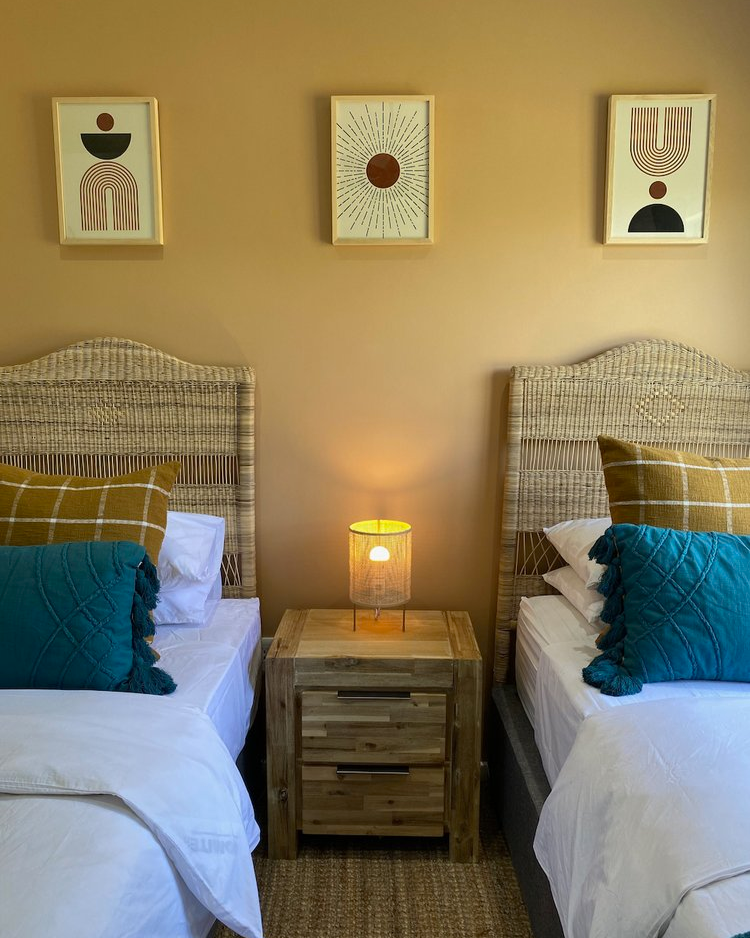 Malawi Original Headboard cane weave wave