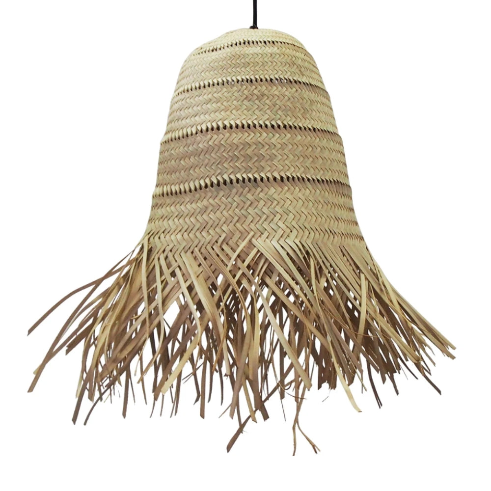 Moyana lampshade pendant ilala grass cane malawi weave