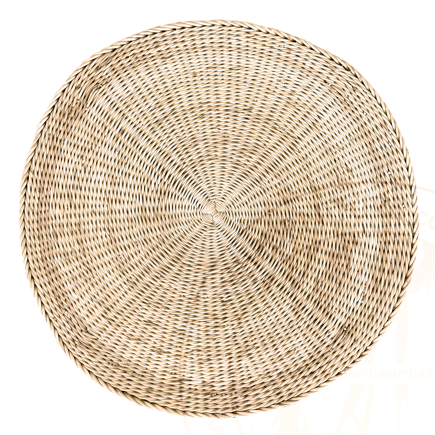 Large Round Malawi Coffee Table hand weaved woven rattan cane side table coffee
