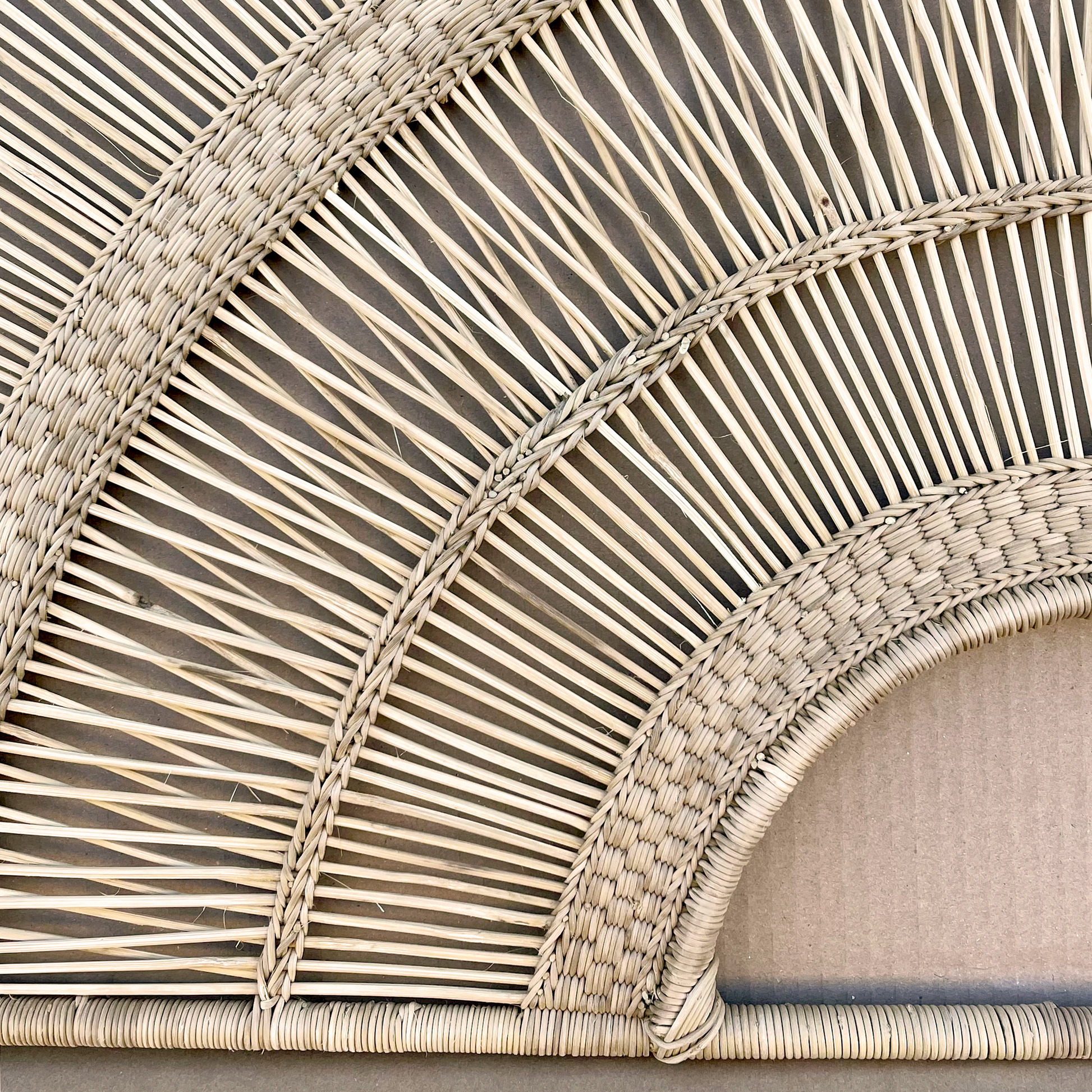 Malawi Halfmoon headboard handmade weaved cane rattan woven