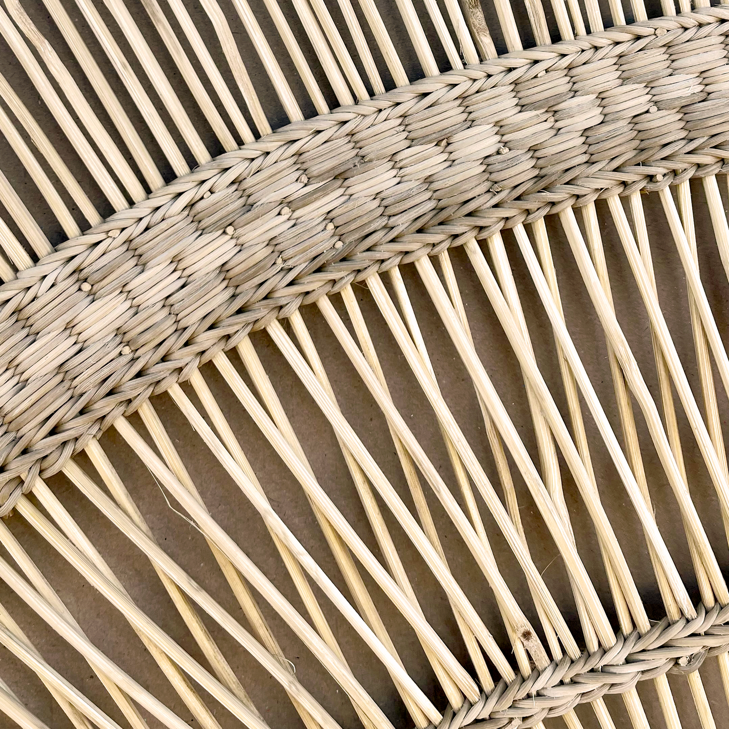 Malawi Halfmoon headboard handmade weaved cane rattan woven