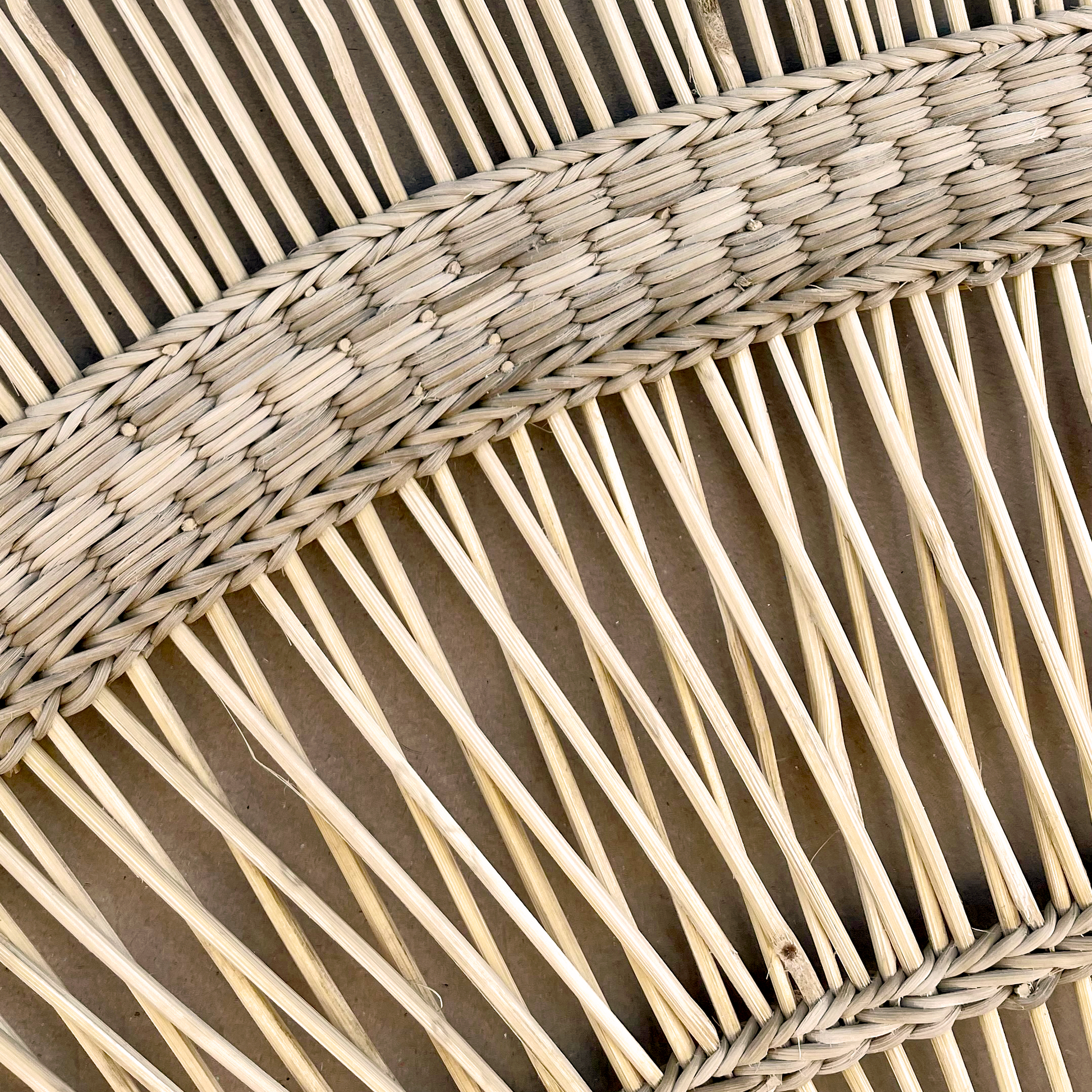 Malawi Halfmoon headboard handmade weaved cane rattan woven