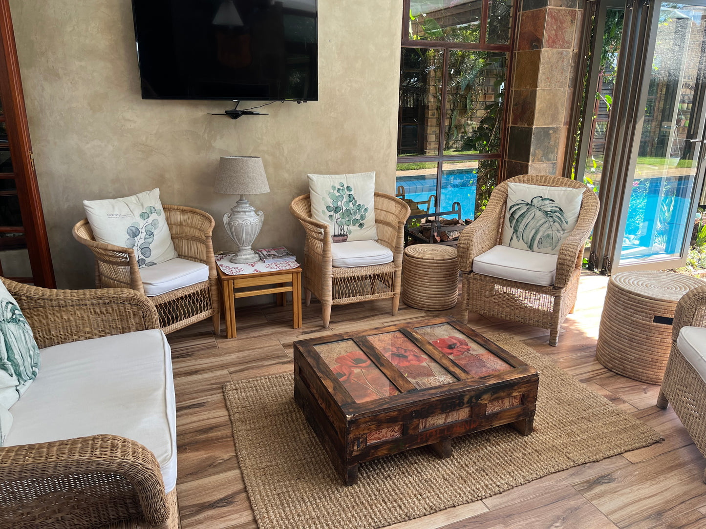 Two Double set combo Traditional Malawi Cane Chair Furniture Chairs Rattan Weaved Wicker