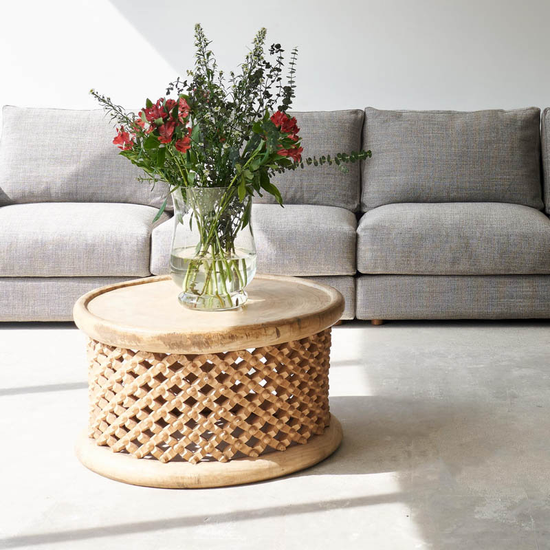 Bamileke Coffee Table (Natural) - Handmade in Cameroon