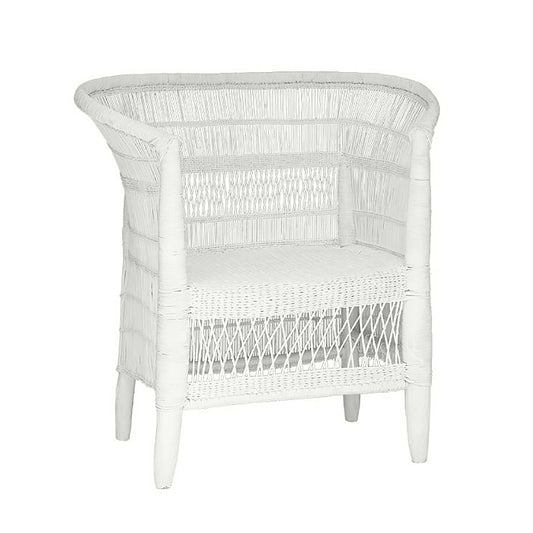 Traditional Malawi Cane Chair (White)