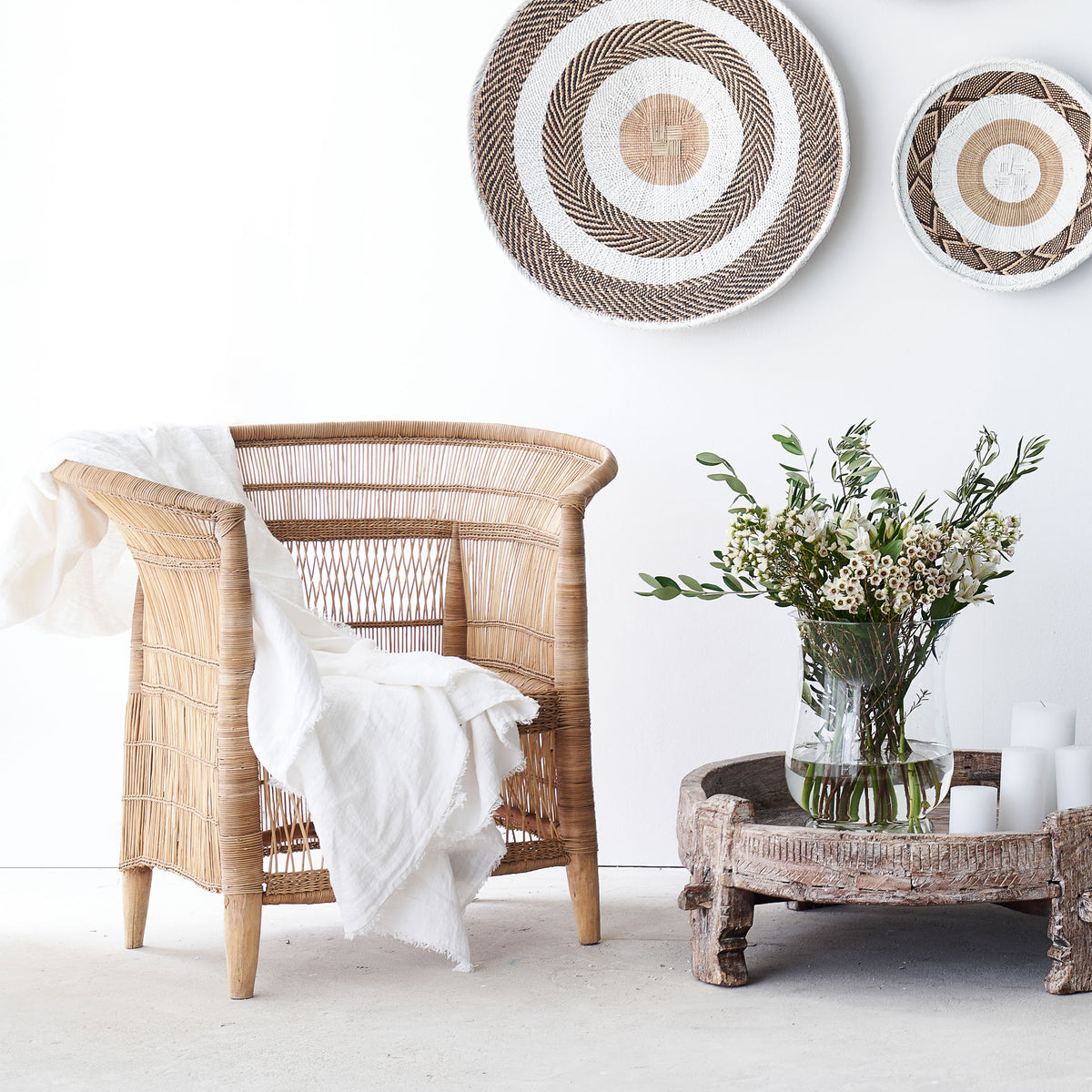 Traditional Malawi Cane Chair Furniture Chairs Rattan Weaved Wicker