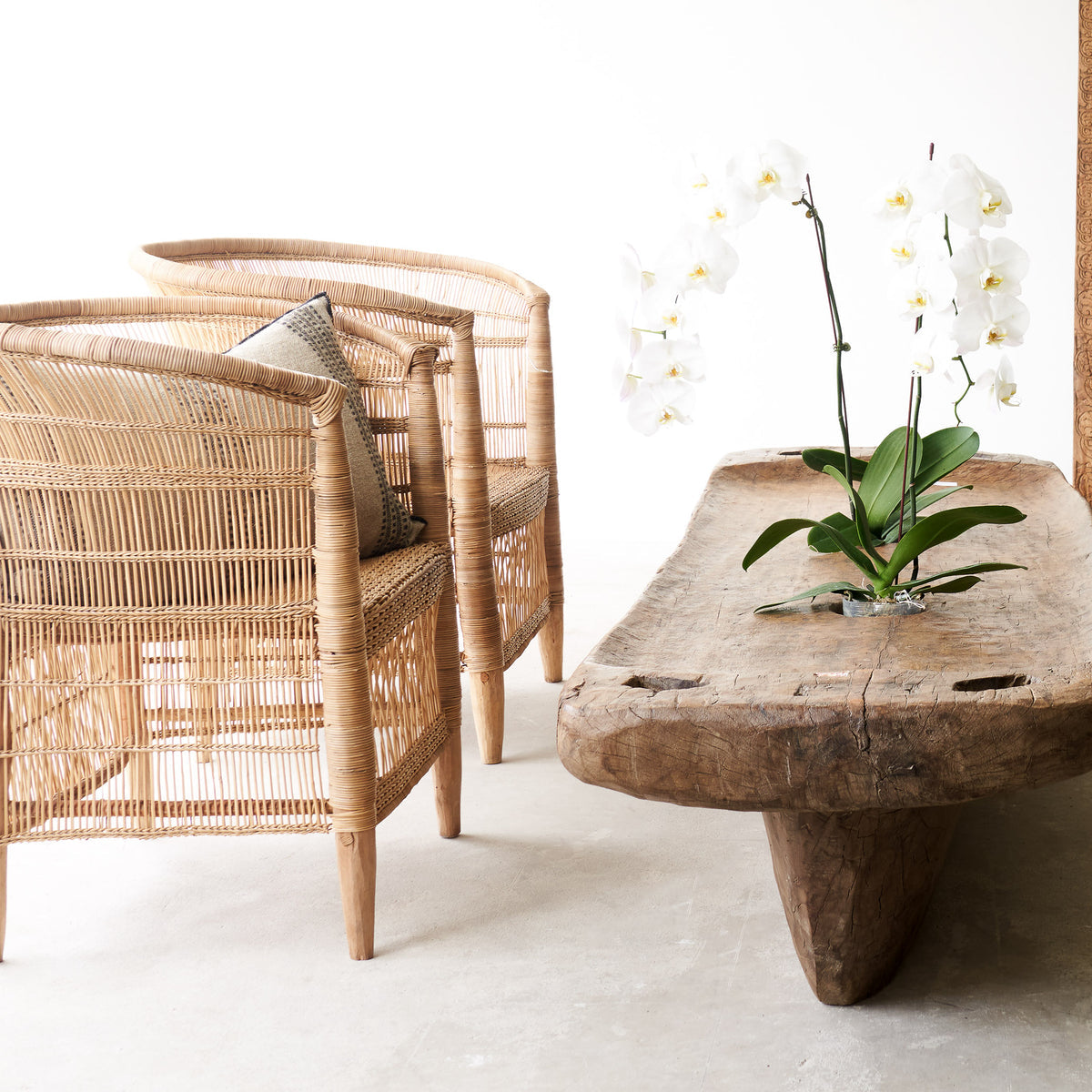 Two Double set combo Traditional Malawi Cane Chair Furniture Chairs Rattan Weaved Wicker