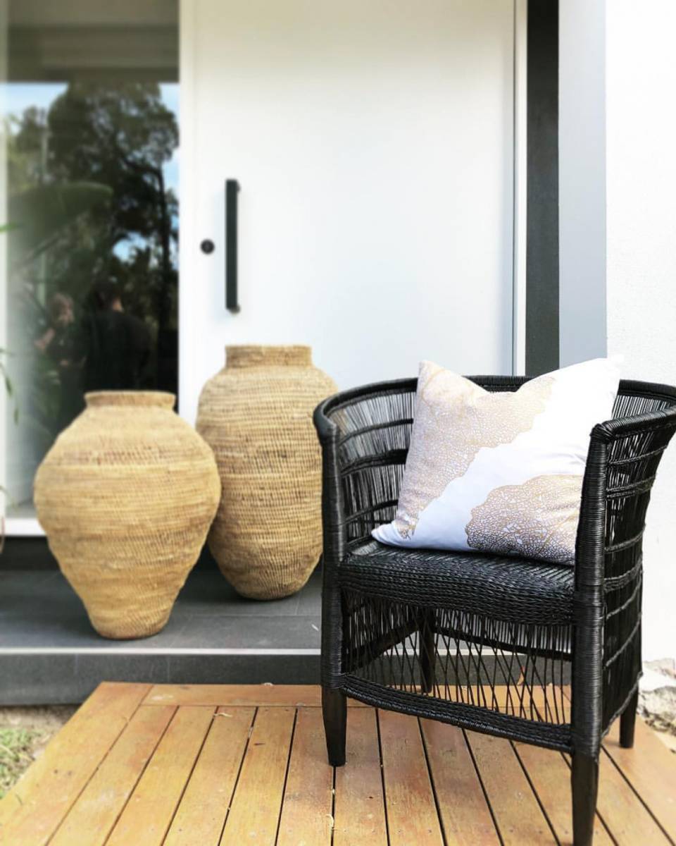 Traditional Malawi Cane Chair (Black)