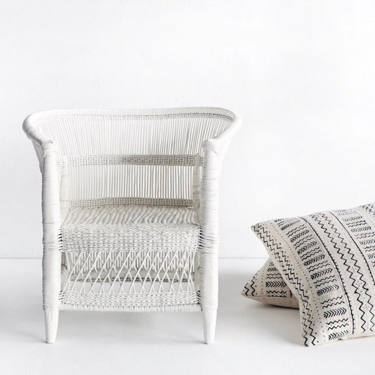 Malawi kids chair hand weaved woven children play seat cute white colours