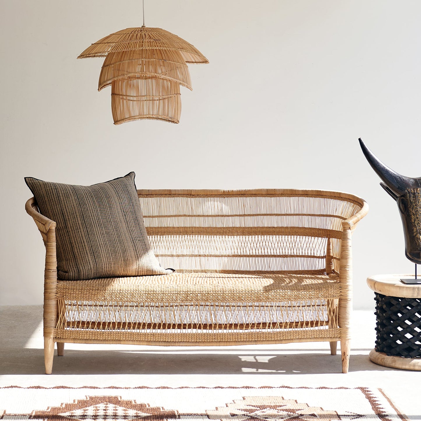 Three Seater Traditional Malawi Cane Chair