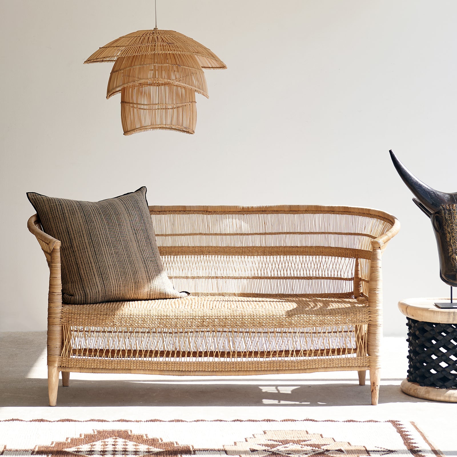 Three Seater Traditional Malawi Cane Chair