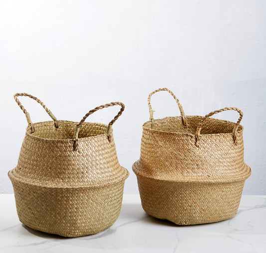 Seagrass Woven Belly Baskets