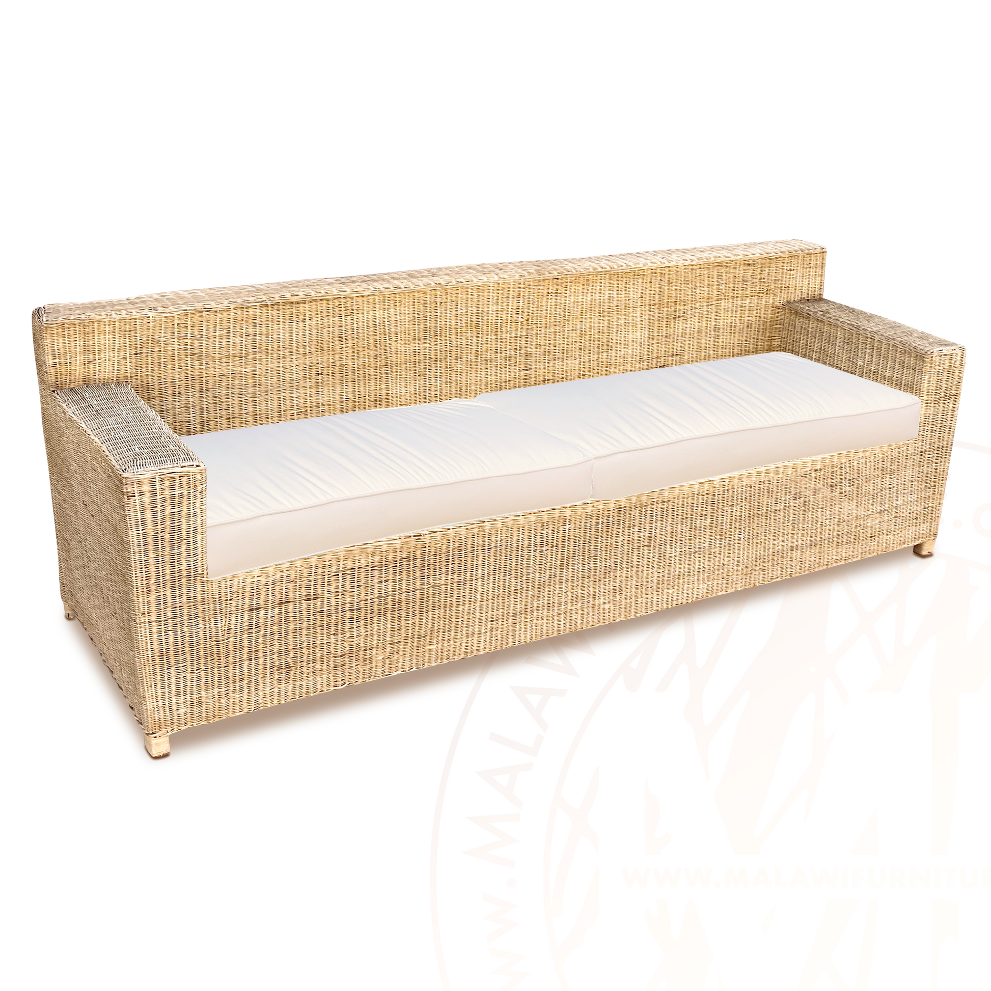 BOX Malawi Couch Set (Option 1) hand weaved woven rattan cane chair malawi with cushion
