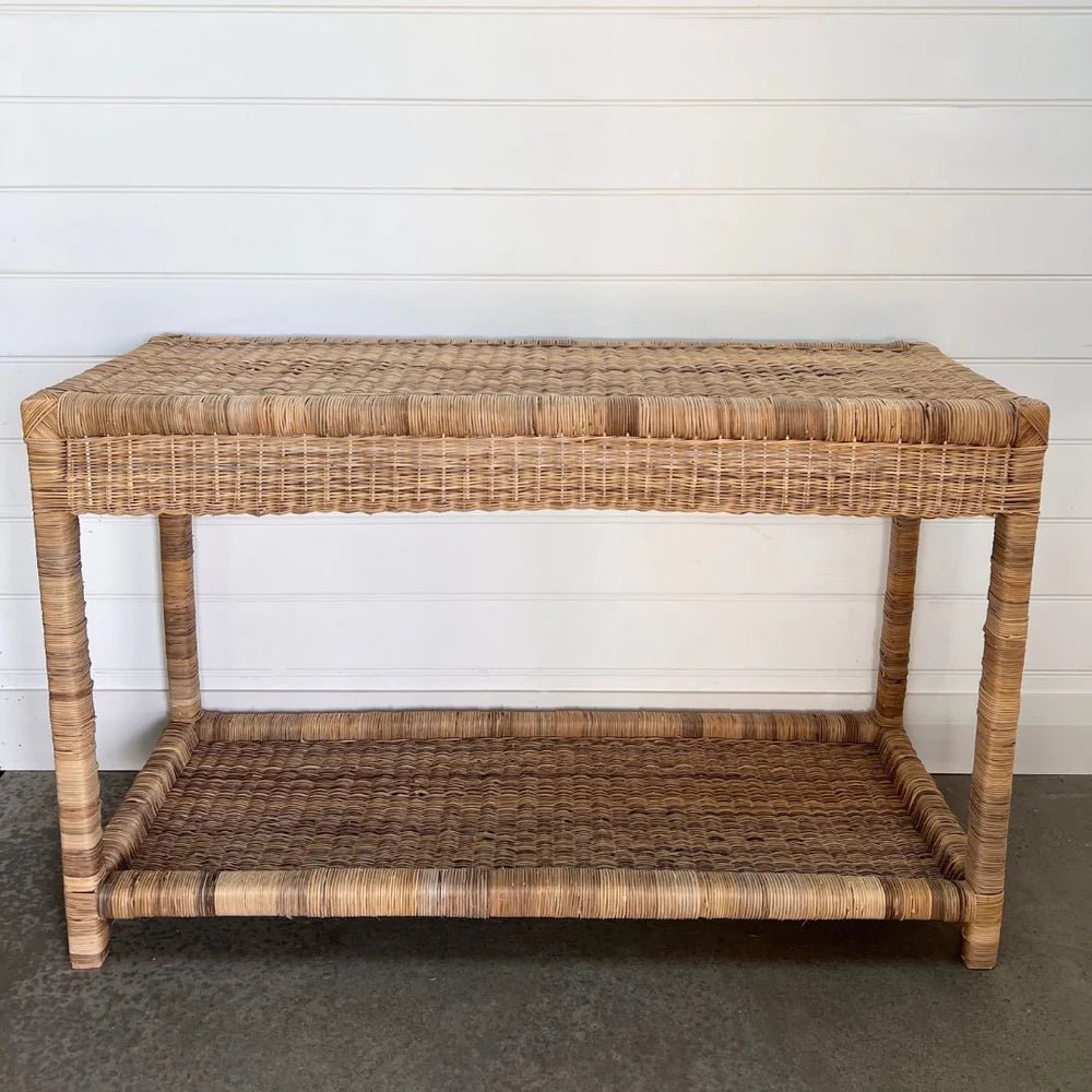 Classic Console Table Malawi weave rattan entrance hall  sideboard