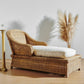 Malawi Classic Lounger with cushion outdoor patio sun bed recliner cane 