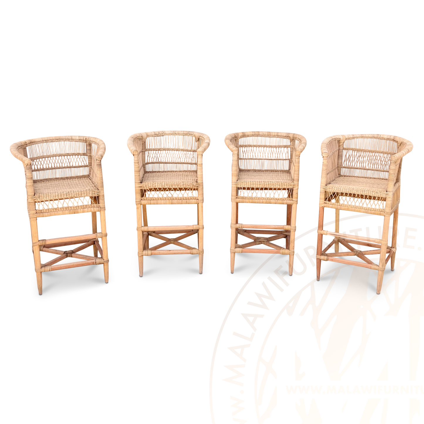 four Traditional Bar Stool Chairs