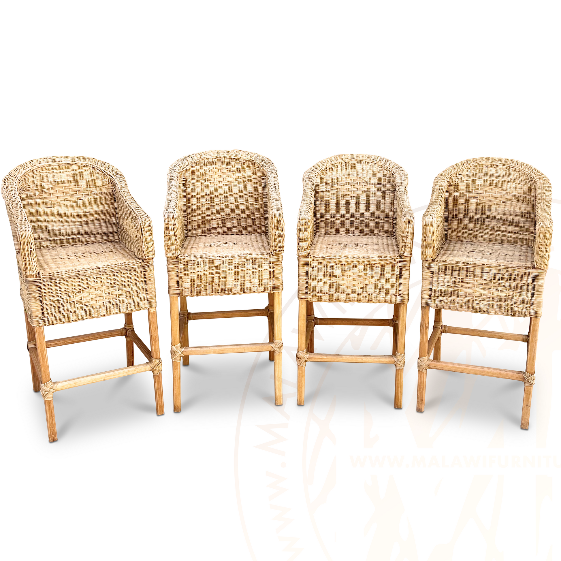 four Classic Bar Stools Chairs with Arms luxury