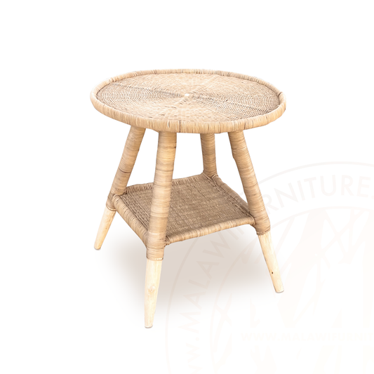 RoundTop Side table Malawi Table hand weaved woven rattan cane side table coffee