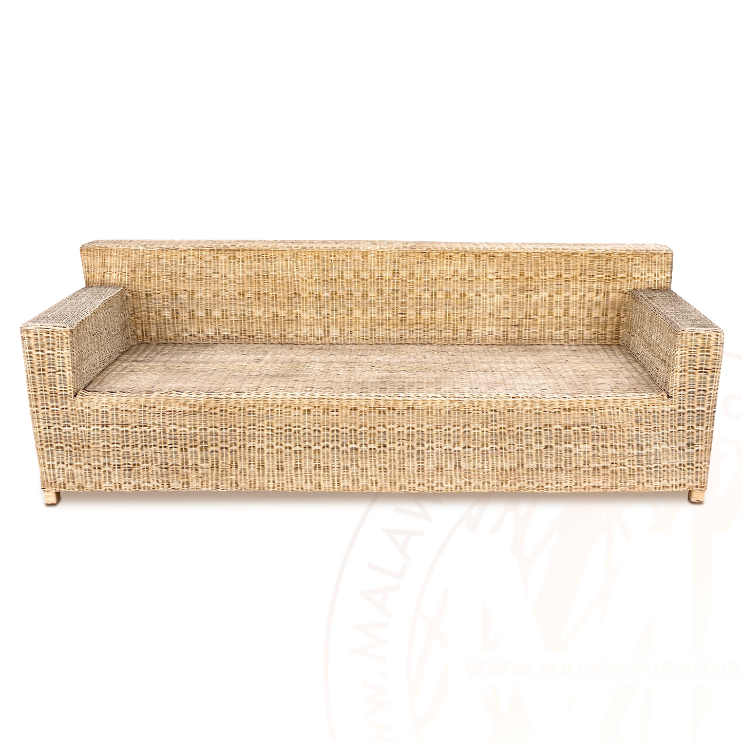 BOX Malawi Couch three Seater hand weaved woven rattan cane chair malawi with cushion