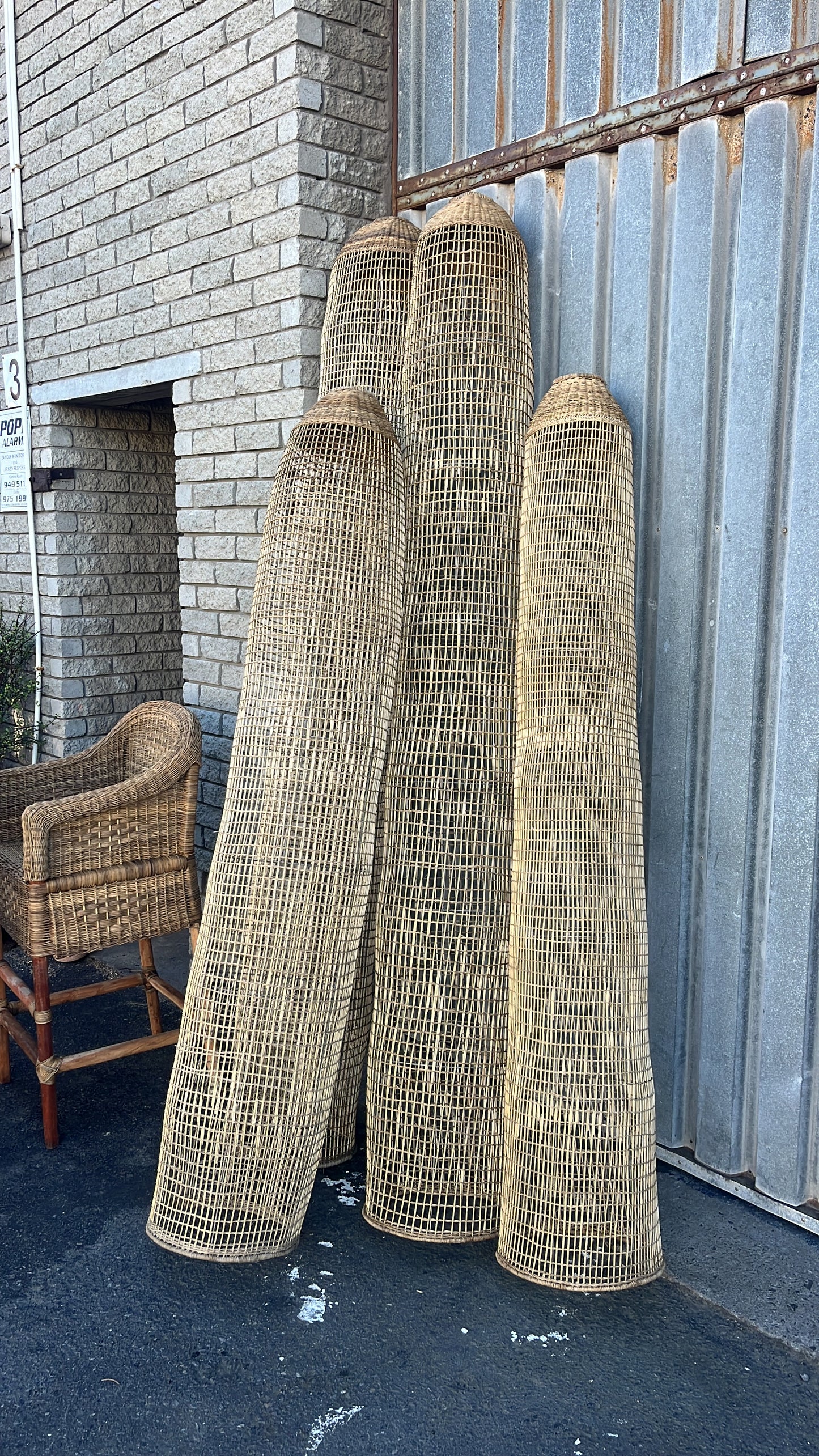 Long Cane Tube Pendant