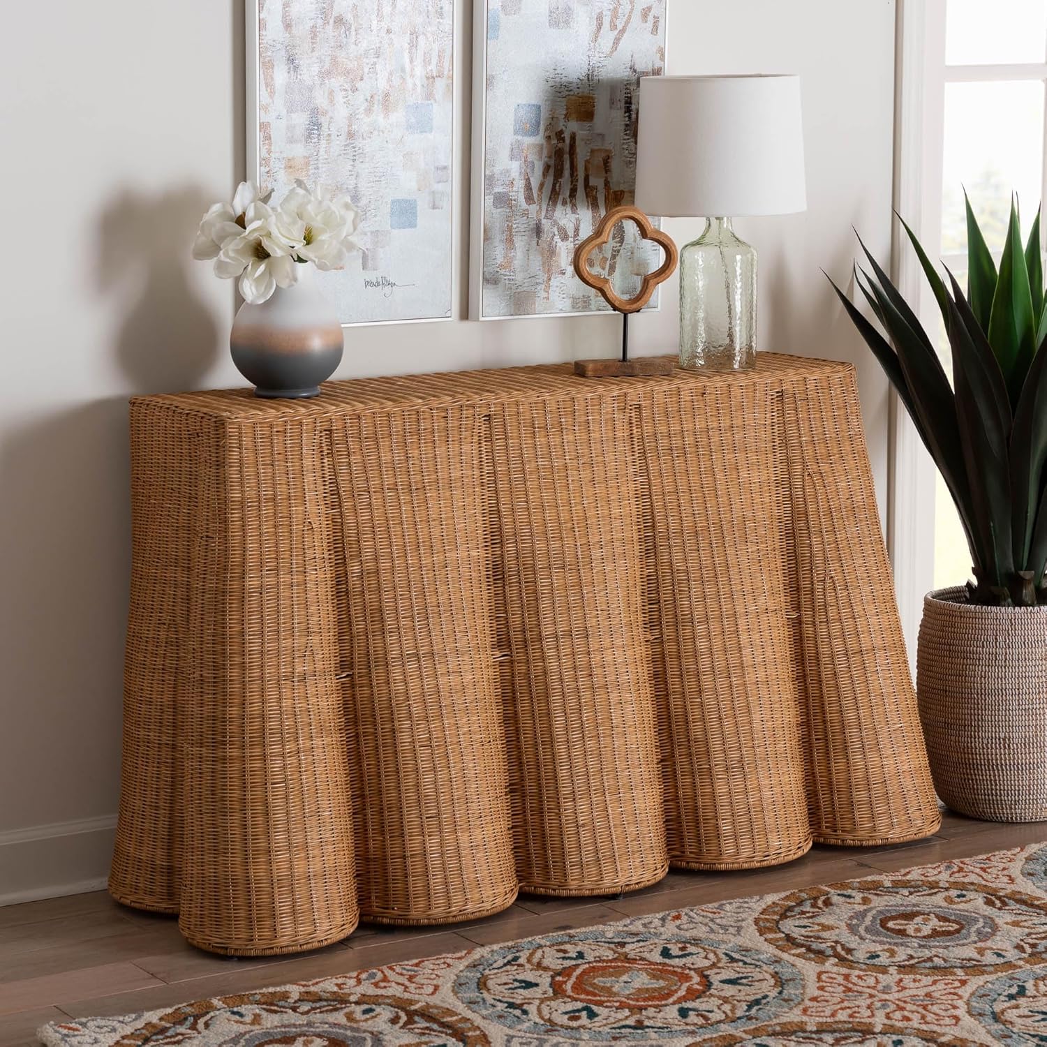 Scalloped Sideboard Console Table