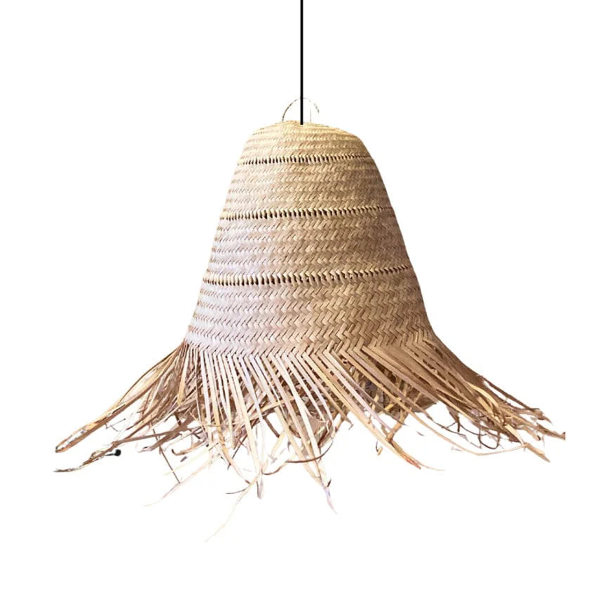 Moyana lampshade pendant ilala grass cane malawi weave