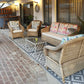 Classic one seater Malawi couch set with cushions at a happy customers home.