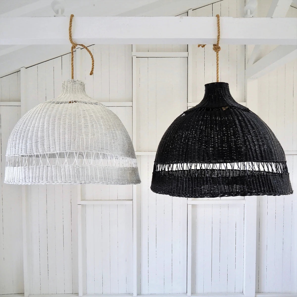 Traditional Cane Pendant Lampshade Malawi rattan 