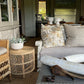 Round Malawi Table hand weaved woven rattan cane side table coffee