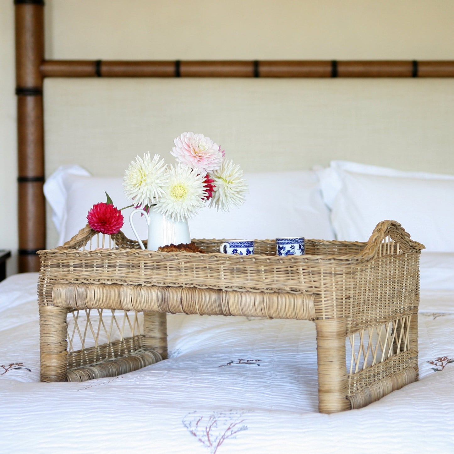 Cane Breakfast Bed Tray serving